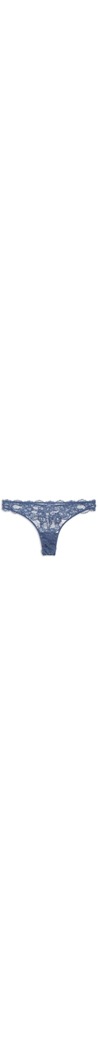 Calcinha Fio Dental Black Lace - Azul