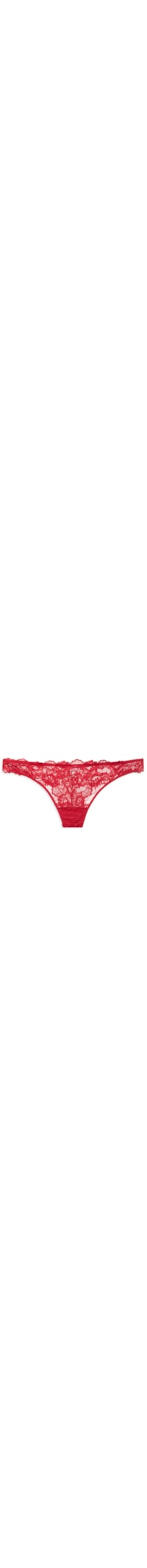 Calcinha Fio Dental Black Lace - Vermelho