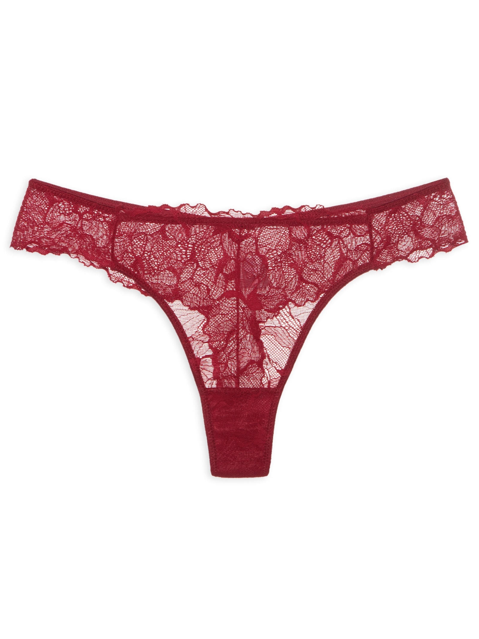 Calcinha Fio Dental Bridal Lace Vermelho Calvin Klein Underwear