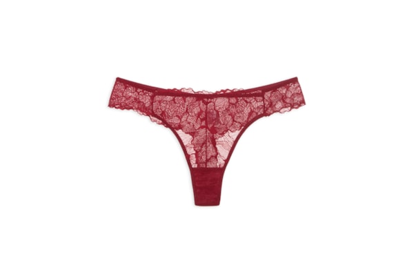 Calcinha Fio Dental Bridal Lace - Vermelho