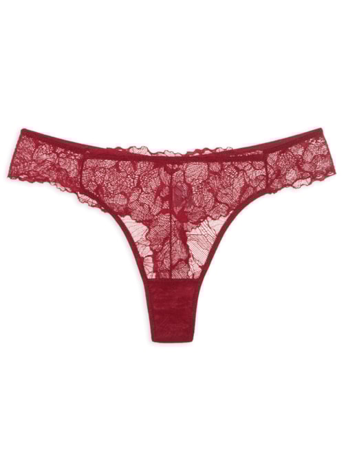 Calcinha Fio Dental Bridal Lace – Vermelho