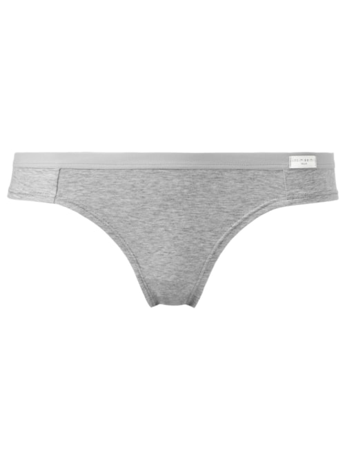 Calcinha Fio Dental Em Algodao Natural - Cinza