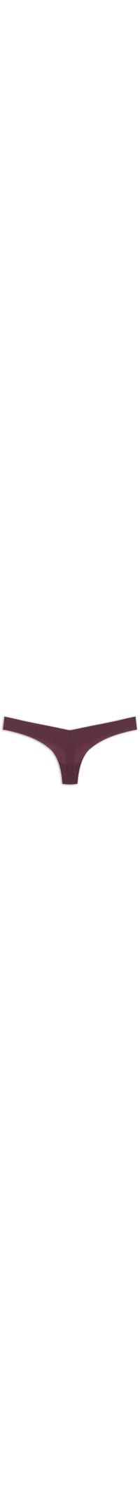 Calcinha Fio Dental Em Microfibra Nude - Vermelho