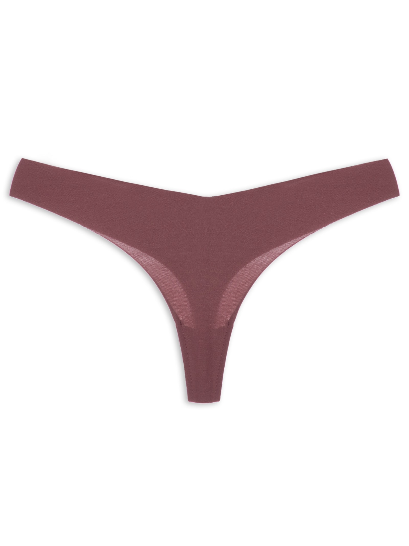 Calcinha Fio Dental Em Microfibra Nude Vinho Hope