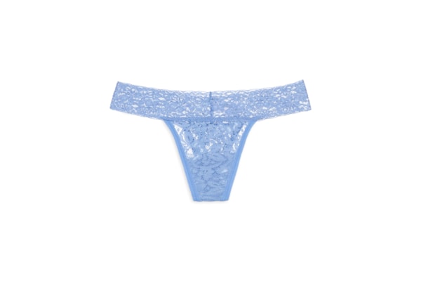 Calcinha Fio Dental Em Renda - Azul