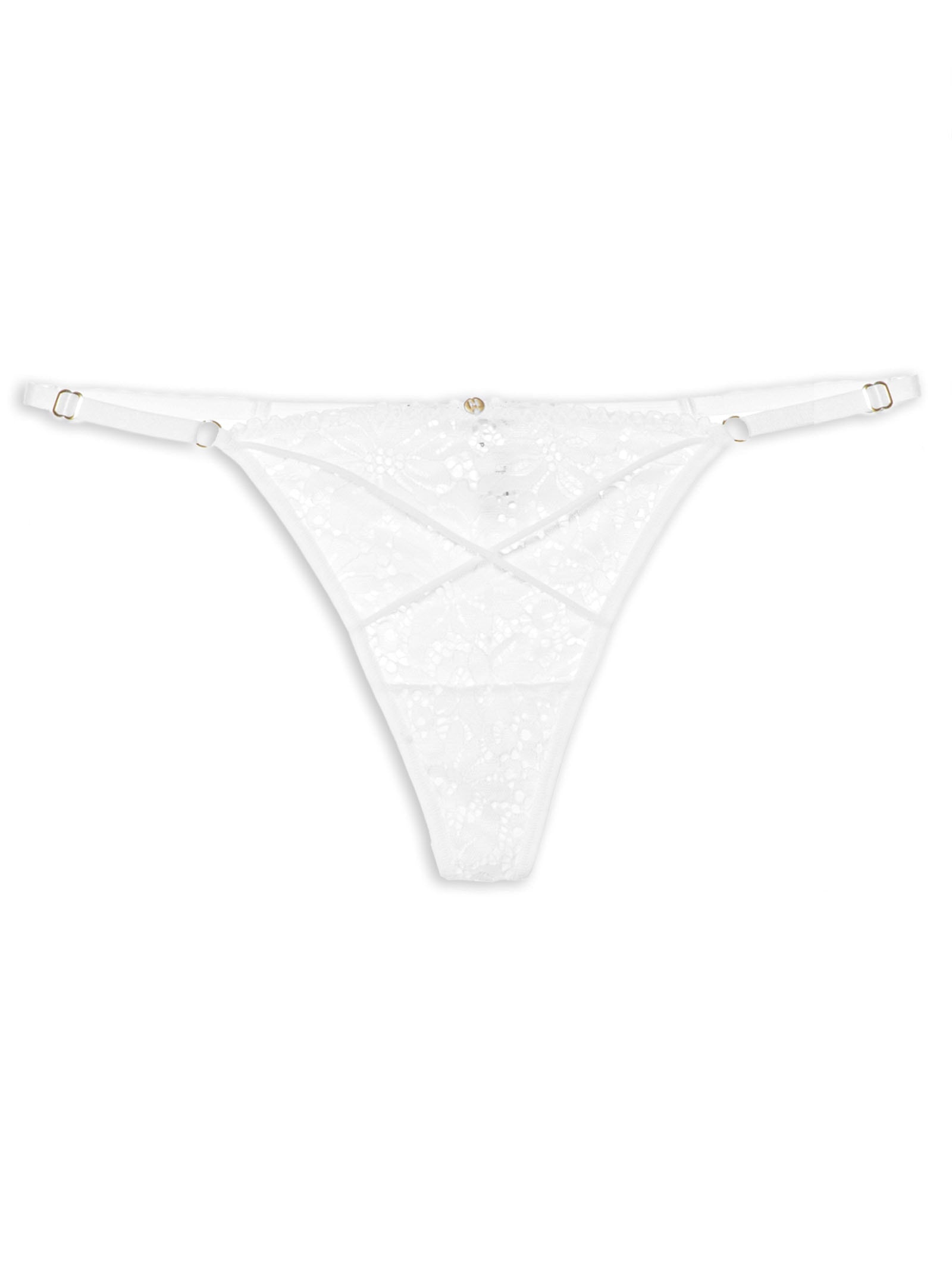 Calcinha Fio Dental Em Renda Branco Hope