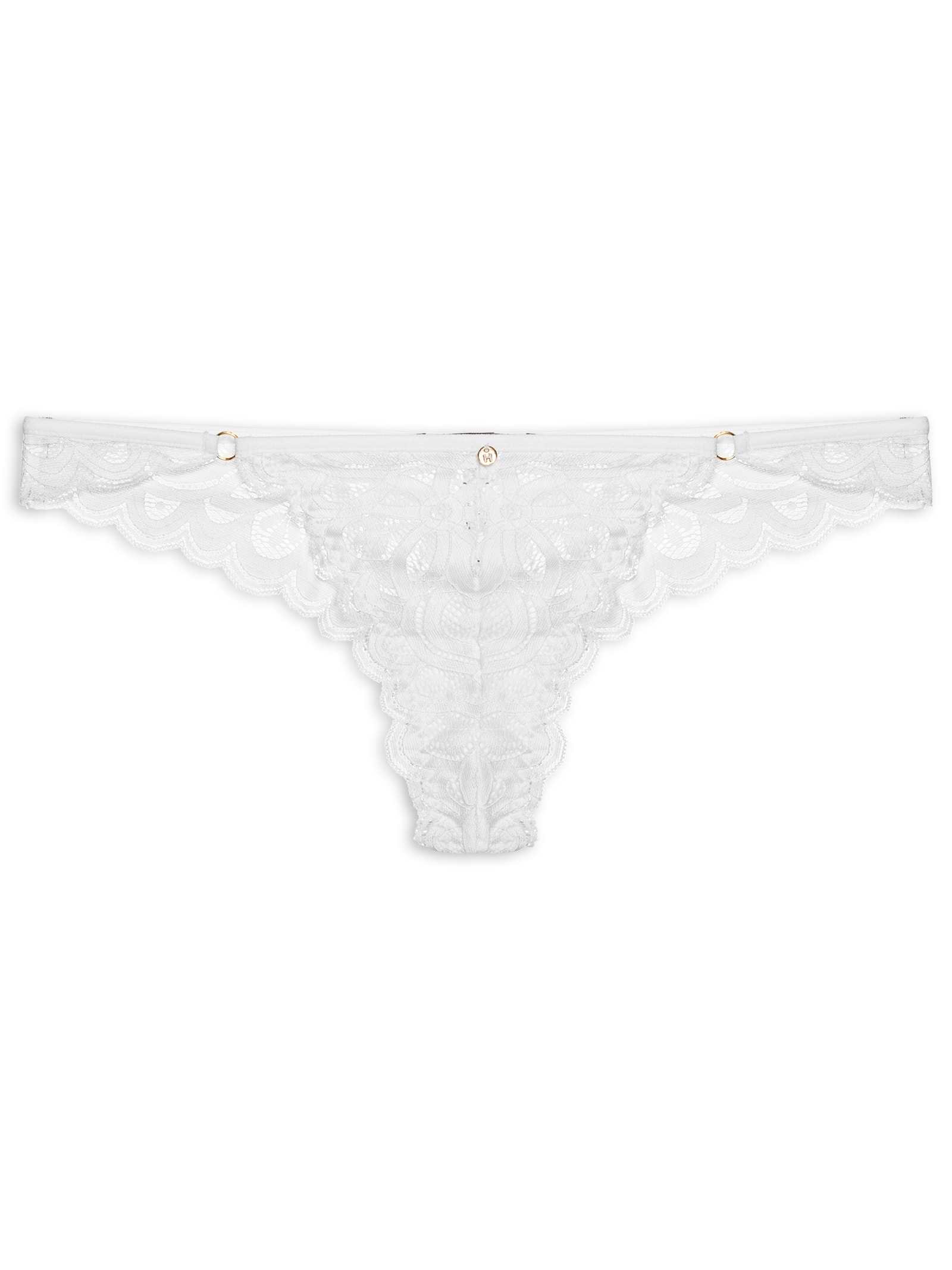 Calcinha Fio Dental Em Renda Branco Hope