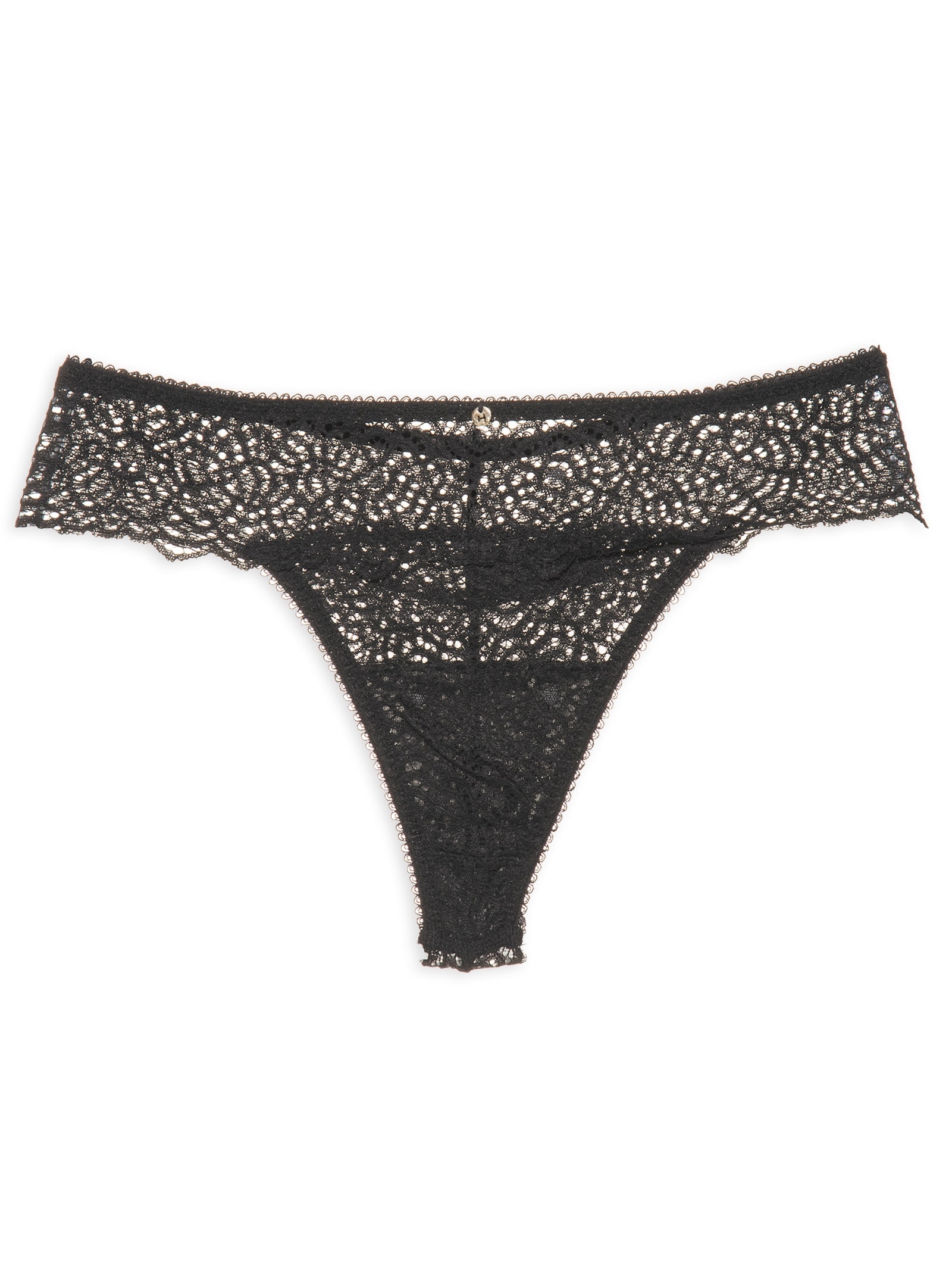 Calcinha Fio Dental Em Renda Preto Hope