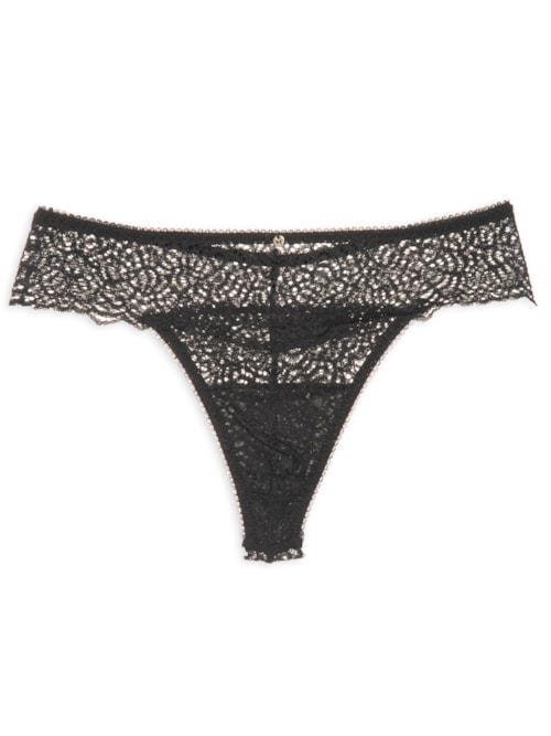 Calcinha Fio Dental Em Renda – Preto
