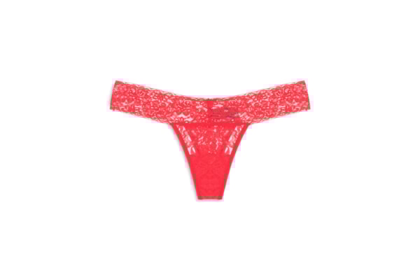 Calcinha Fio Dental Em Renda - Vermelho