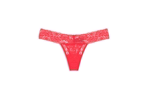 Calcinha Fio Dental Em Renda - Vermelho