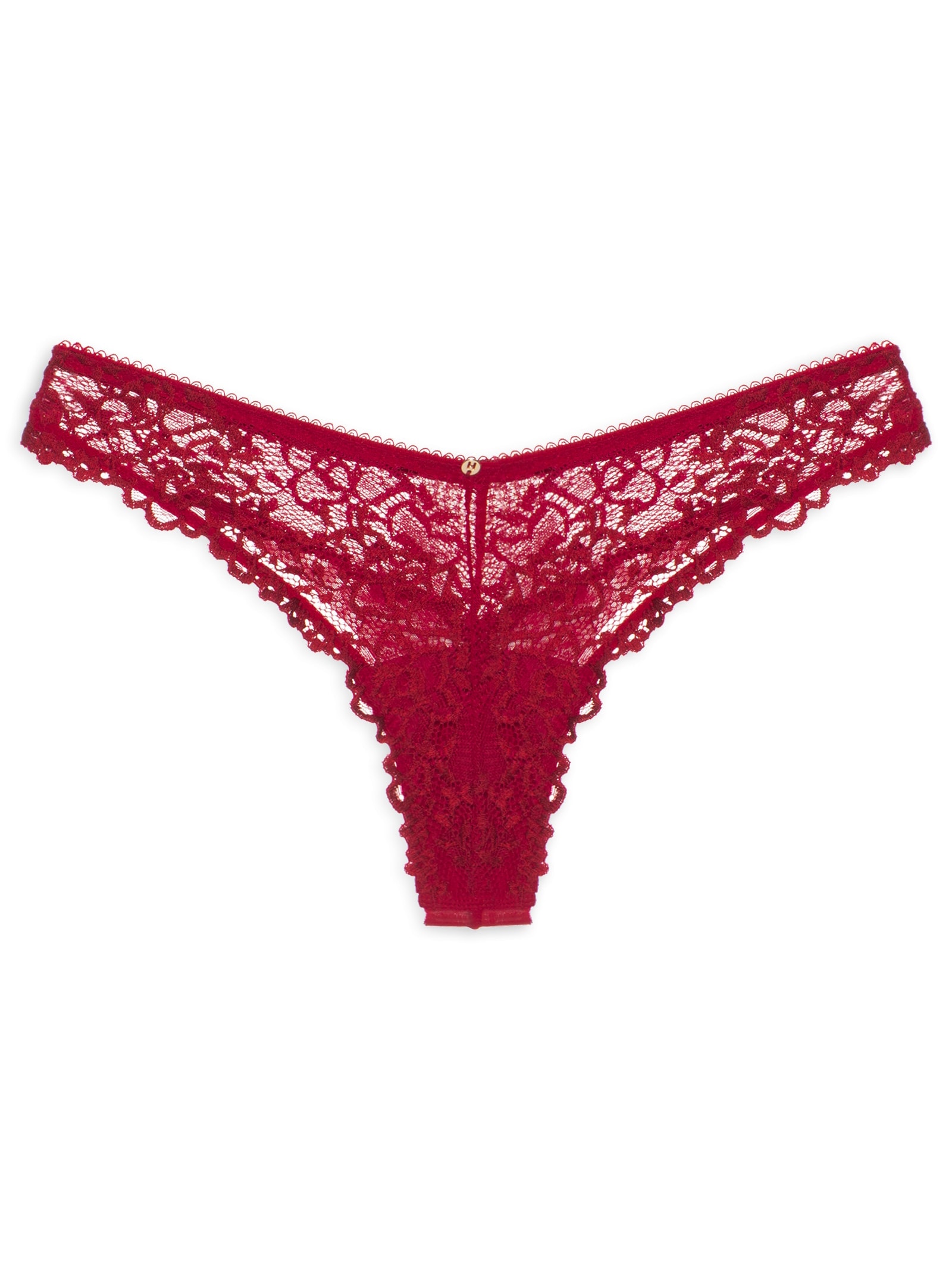 Calcinha Fio Dental Em Renda Vermelho Hope