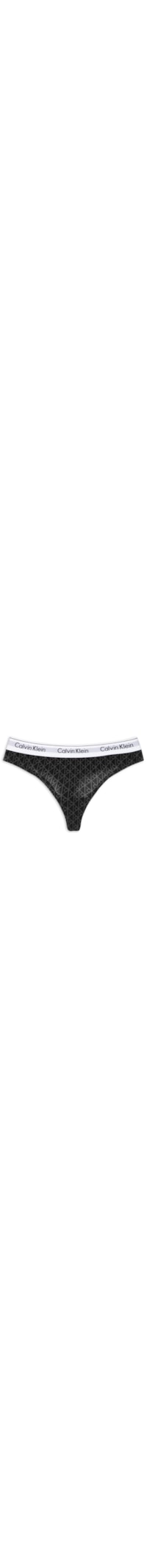 Calcinha Fio Dental Estampada Modern Cotton - Preto