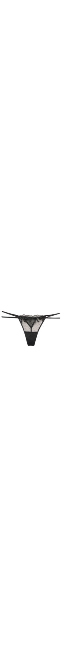 Calcinha Fio Dental Frou Frou Romance - Preto