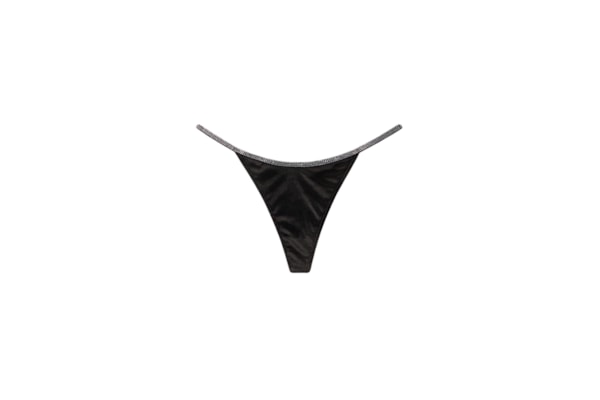 Calcinha Fio Dental Girls Wanna Glisten - Preto