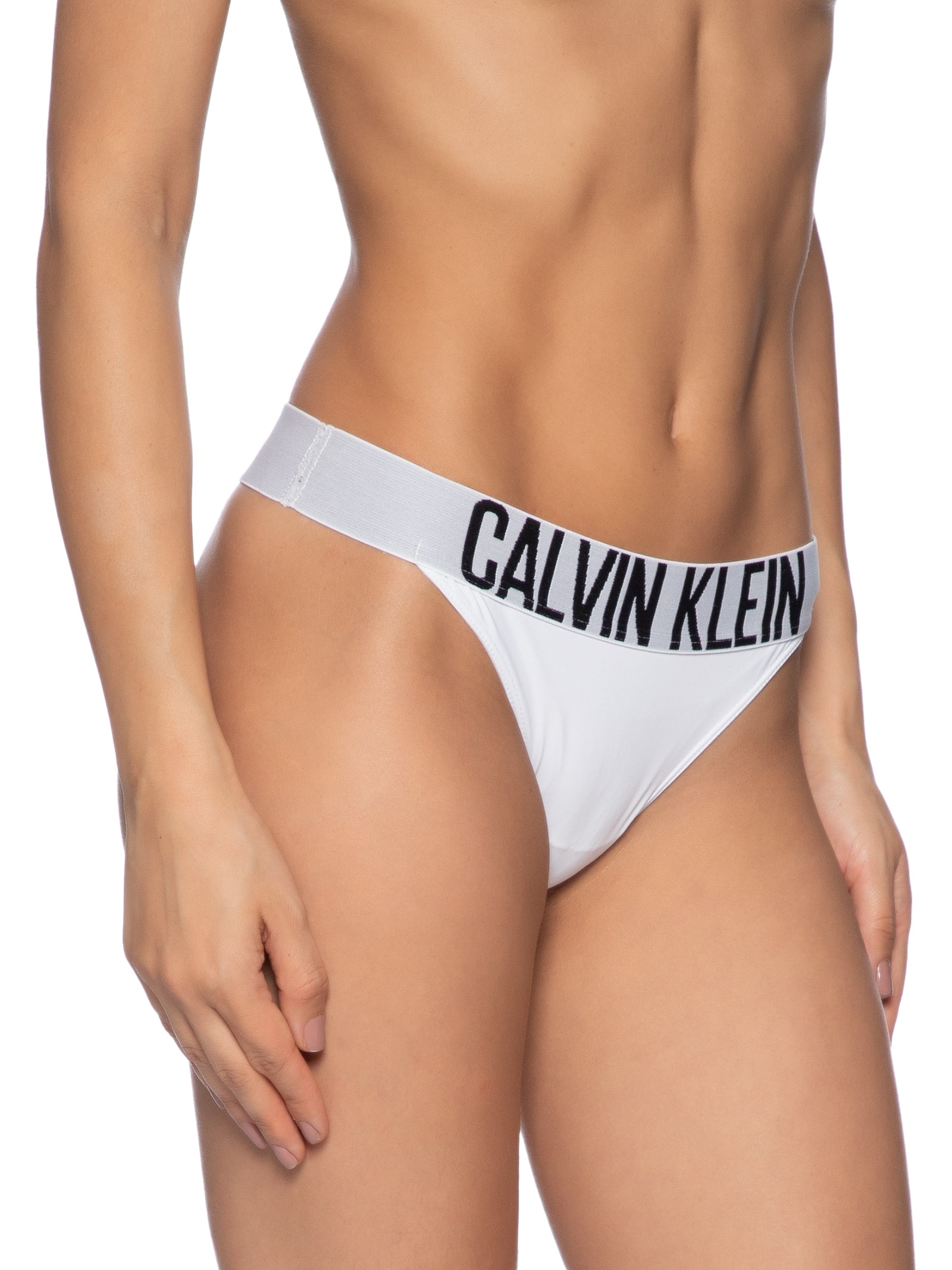 Calcinha Fio Dental Micro Intense Power Branco Calvin Klein Underwear