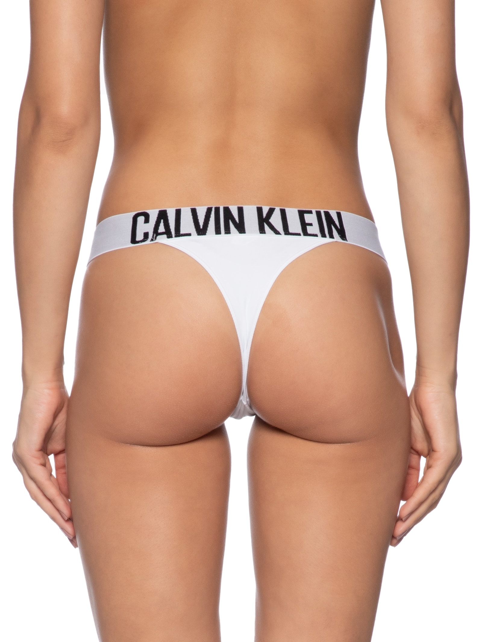 Calcinha Fio Dental Micro Intense Power Branco Calvin Klein Underwear