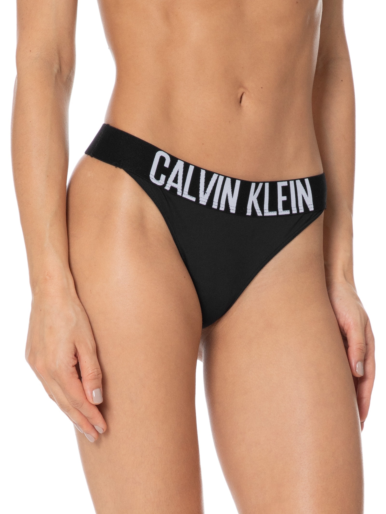 Calcinha Fio Dental Micro Intense Power Preto Calvin Klein Underwear