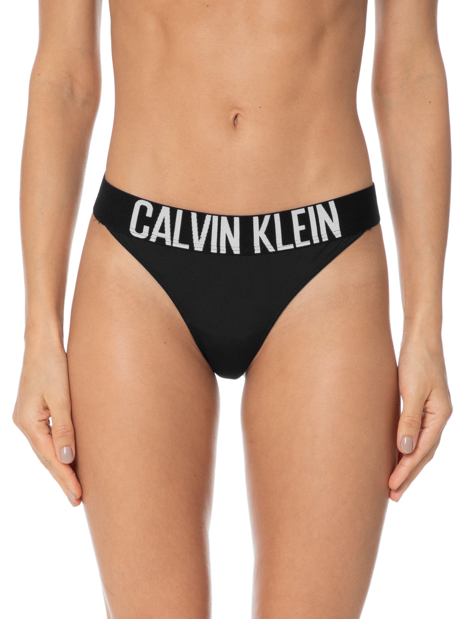 Calcinha Fio Dental Micro Intense Power Preto Calvin Klein Underwear