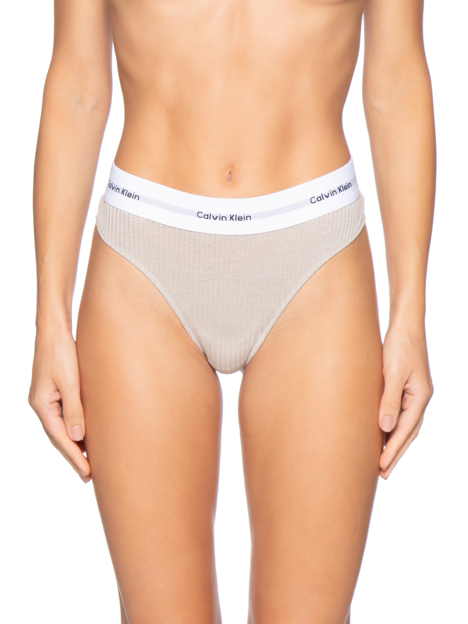 Calcinha Fio Dental Modal Lace Modern RI – Bege Calvin Klein Underwear