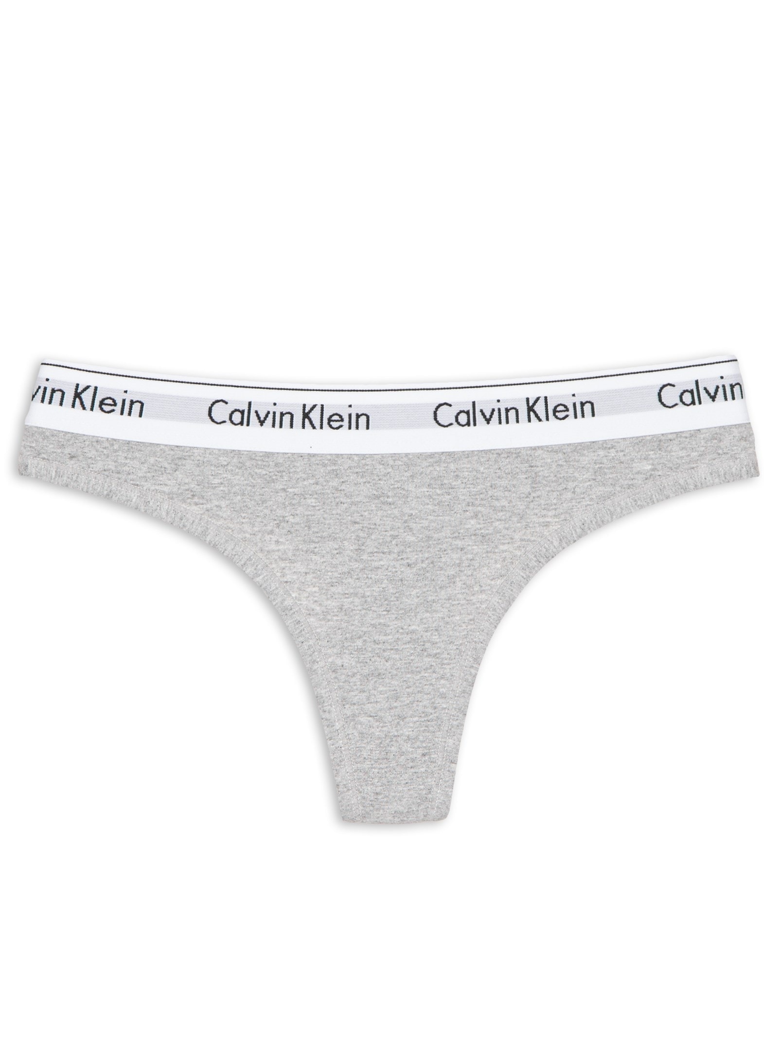 Calcinha Fio Dental Modern Cotton Cinza Calvin Klein Underwear