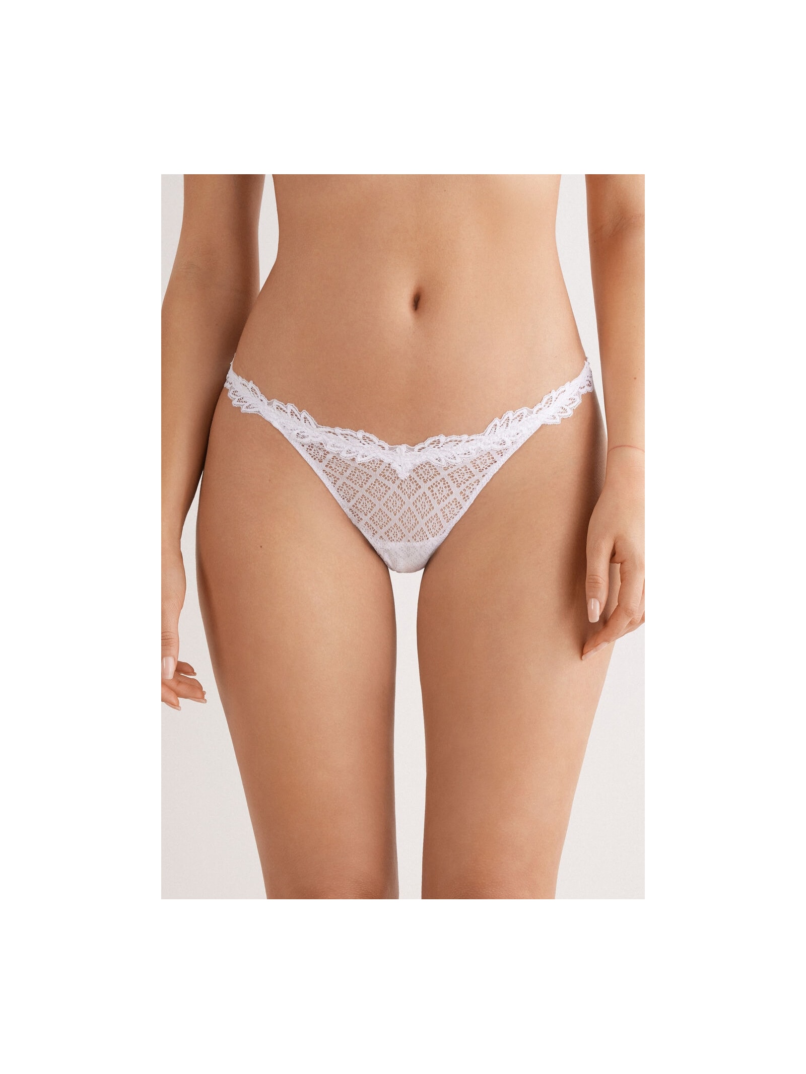 Calcinha Fio Dental Sophisticated Allure Branco Calzedonia
