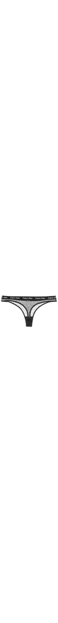 Calcinha Fio Dental Tule Geométrico – Preto