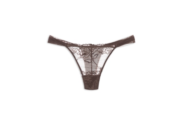 Calcinha Fio Renda Expresso Glow - Marrom