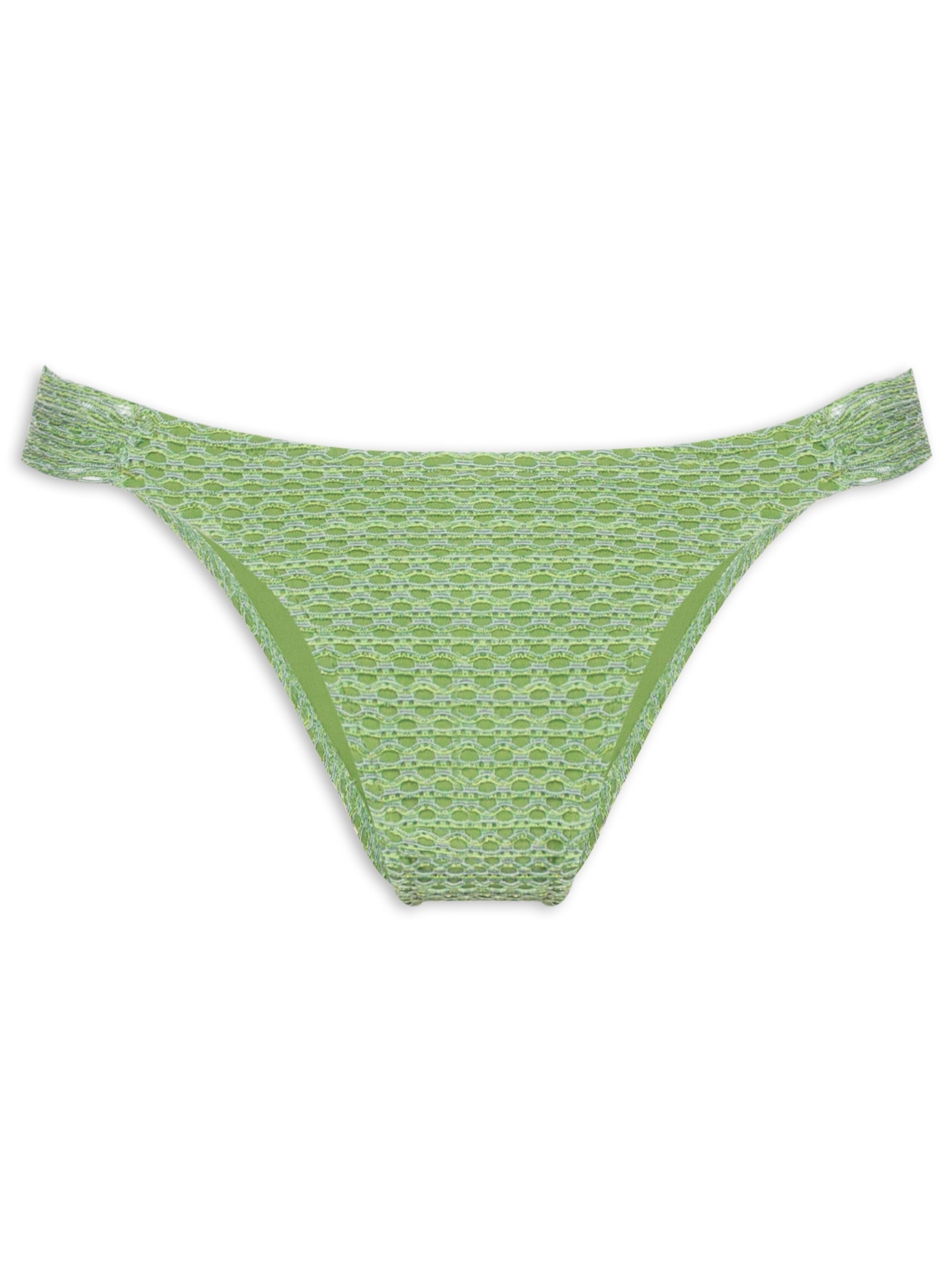 Calcinha Franzida Lateral Mesh Malibu Verde Salinas