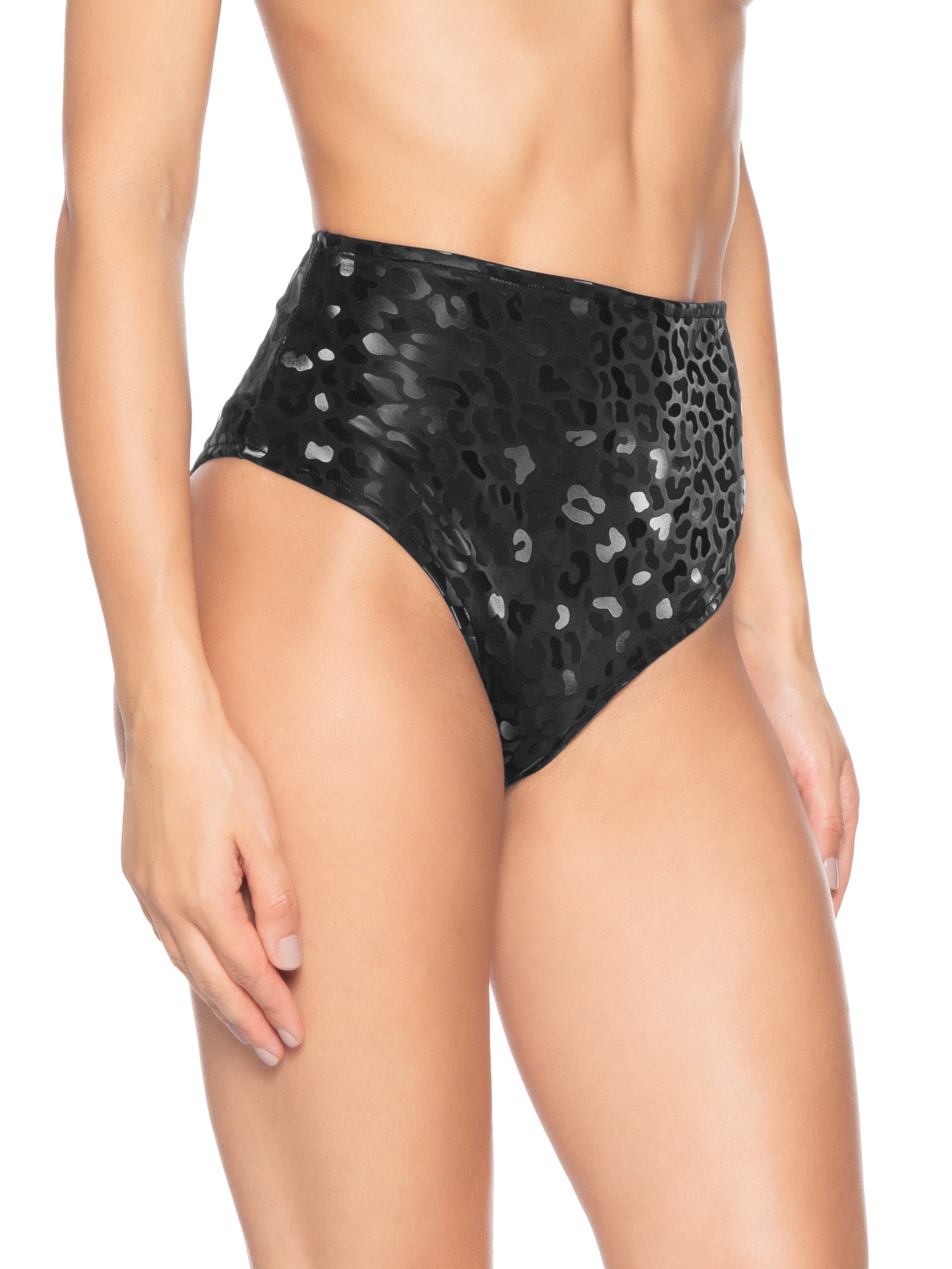 Calcinha Hot Pants Carnaval Animal Print Preto Market 33