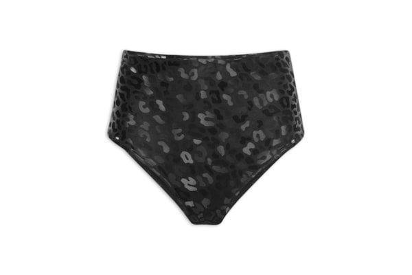 Calcinha Hot Pants Carnaval Animal Print - Preto