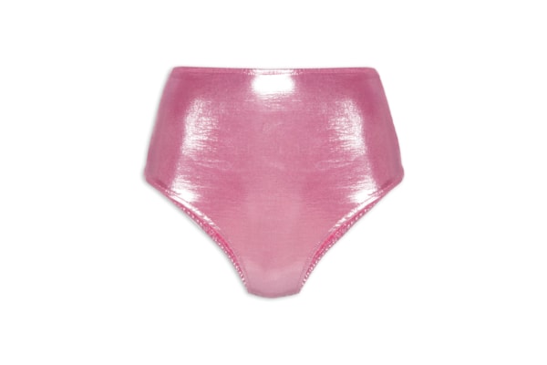 Calcinha Hot Pants Carnaval Metalizada - Rosa