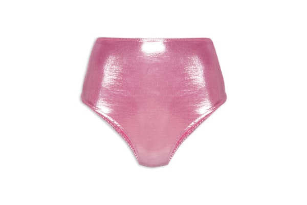 Calcinha Hot Pants Carnaval Metalizada - Rosa