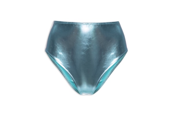 Calcinha Hot Pants Metalizada Carnaval - Azul