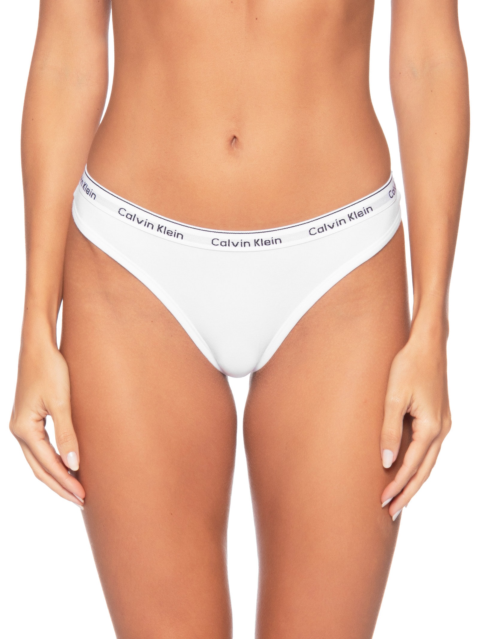 Calcinha Kit 2 Fio Dental Mini Modern Cotton Branco Calvin Klein Underwear