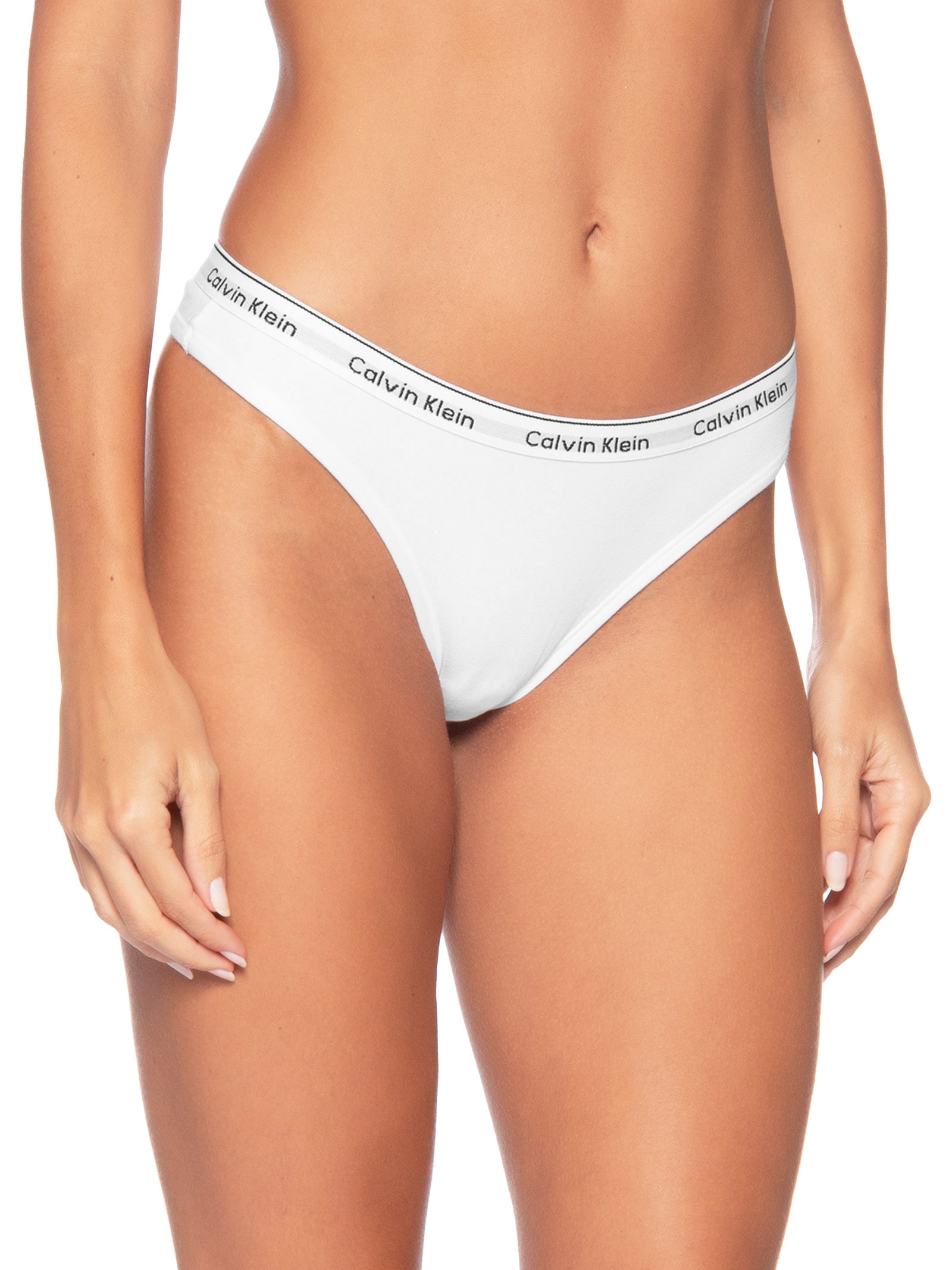Calcinha Kit 2 Fio Dental Mini Modern Cotton Branco Calvin Klein Underwear