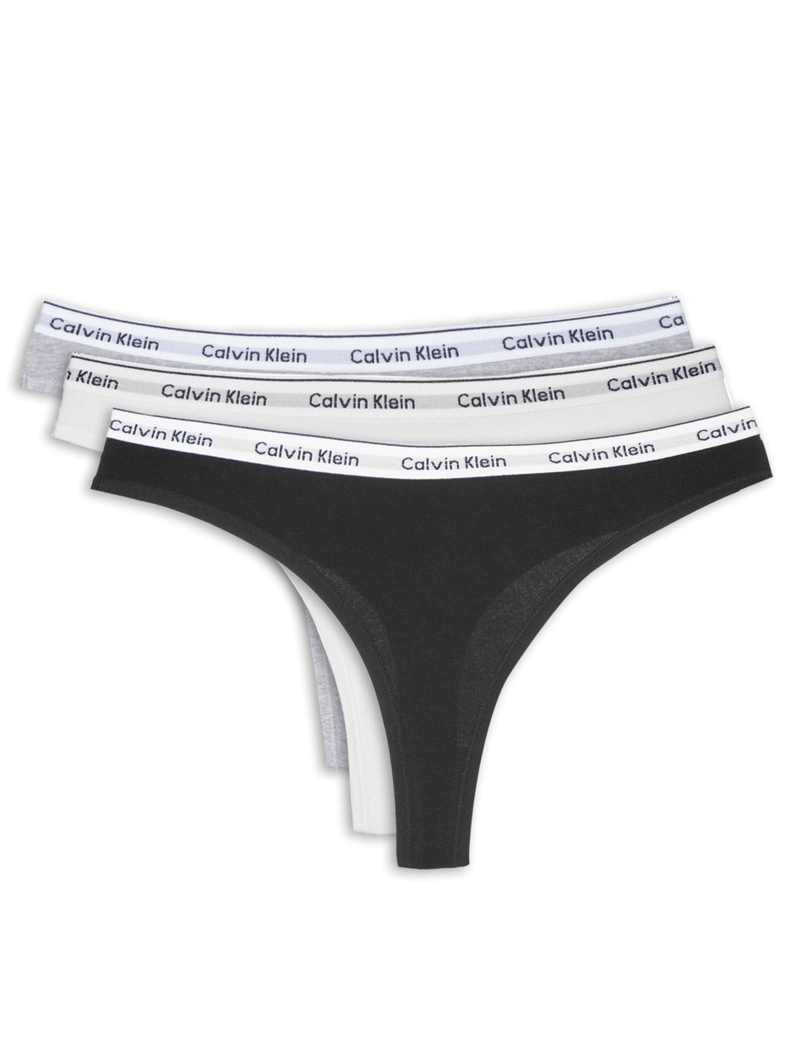 Calcinha Kit 3 Fio Dental Mini Modern Cotton Preto Calvin Klein Underwear