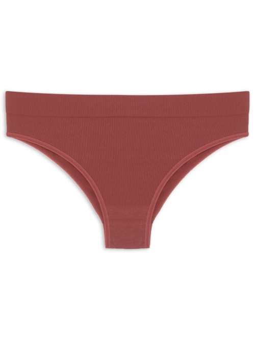 Calcinha Laterais Largas Em Microfibra Canelada Free – Vinho