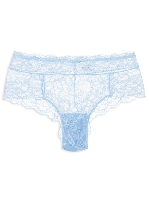 Calcinha Laterais Largas Em Renda – Azul