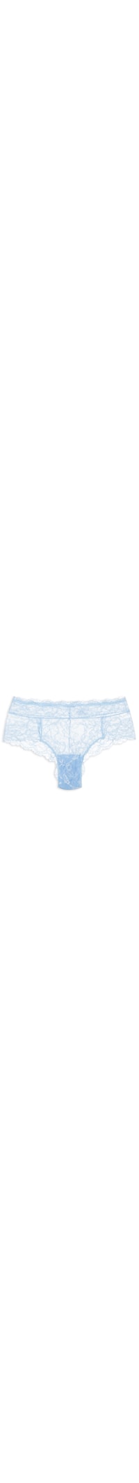Calcinha Laterais Largas Em Renda - Azul
