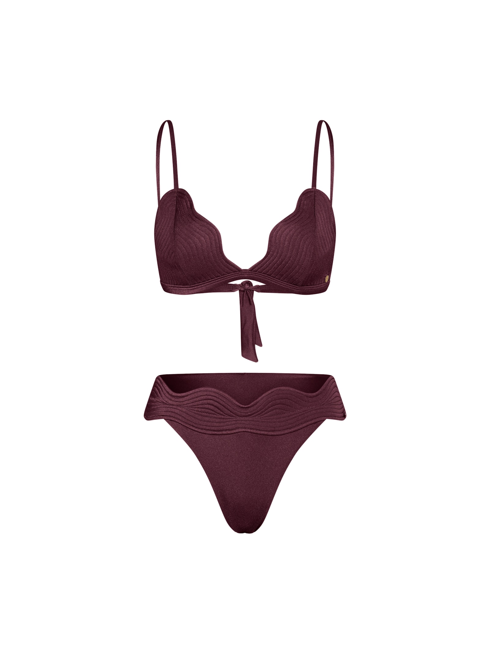 calcinha midi em matelassê orla cabernet Suntime