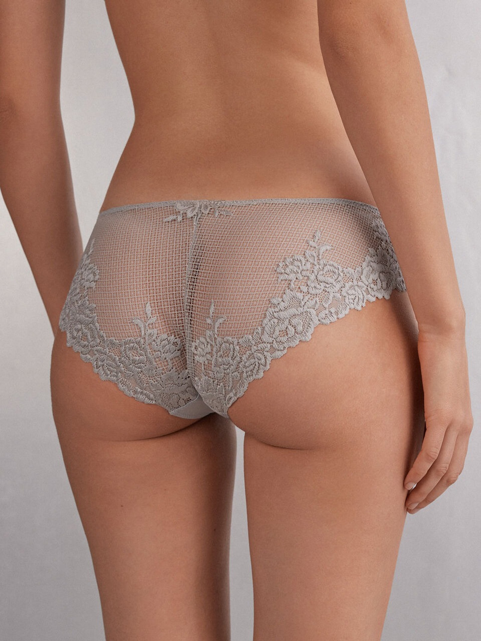 Calcinha Pretty Flowers Cinza Intimissimi
