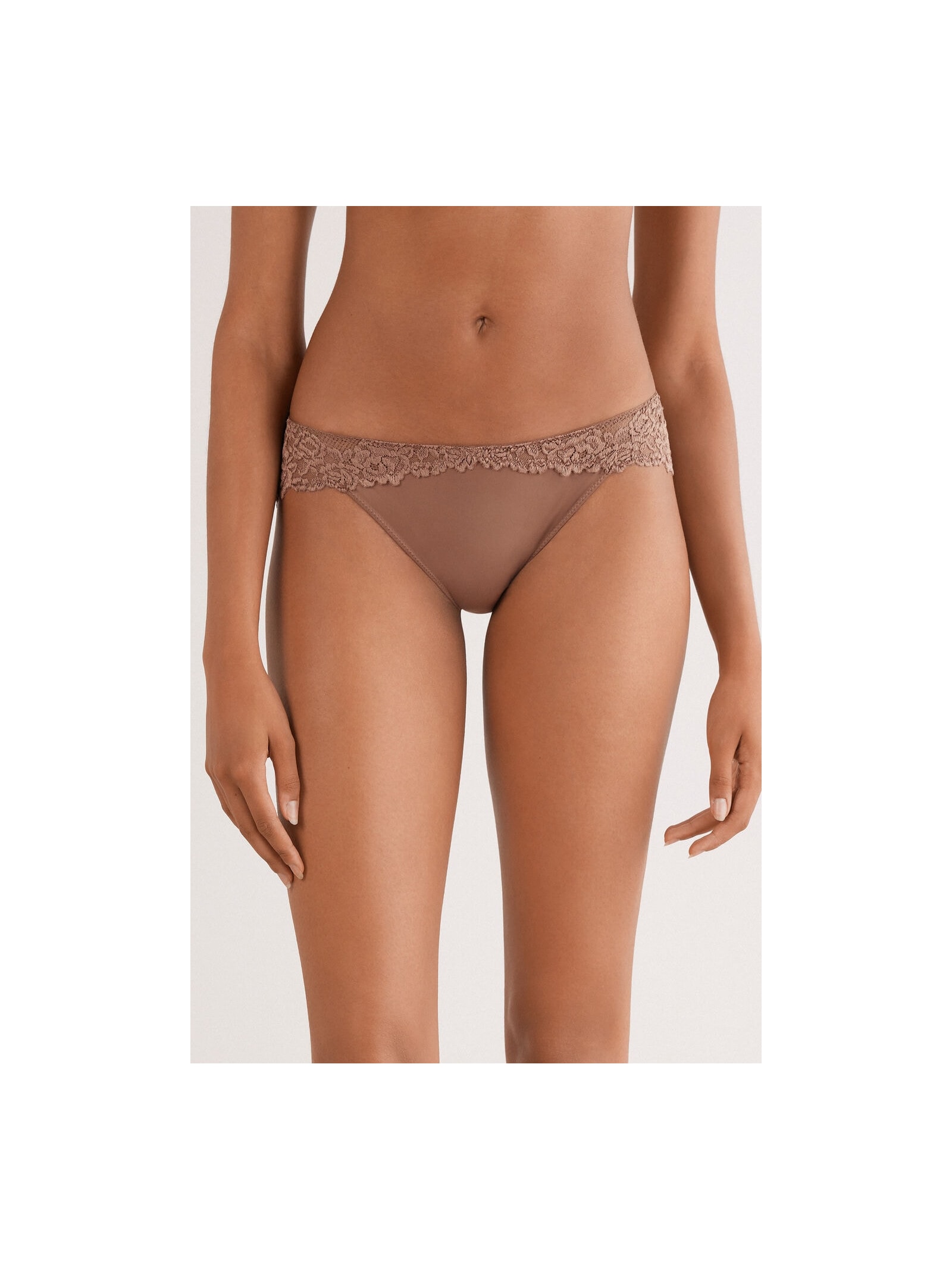 Calcinha Pretty Flowers Marrom Intimissimi