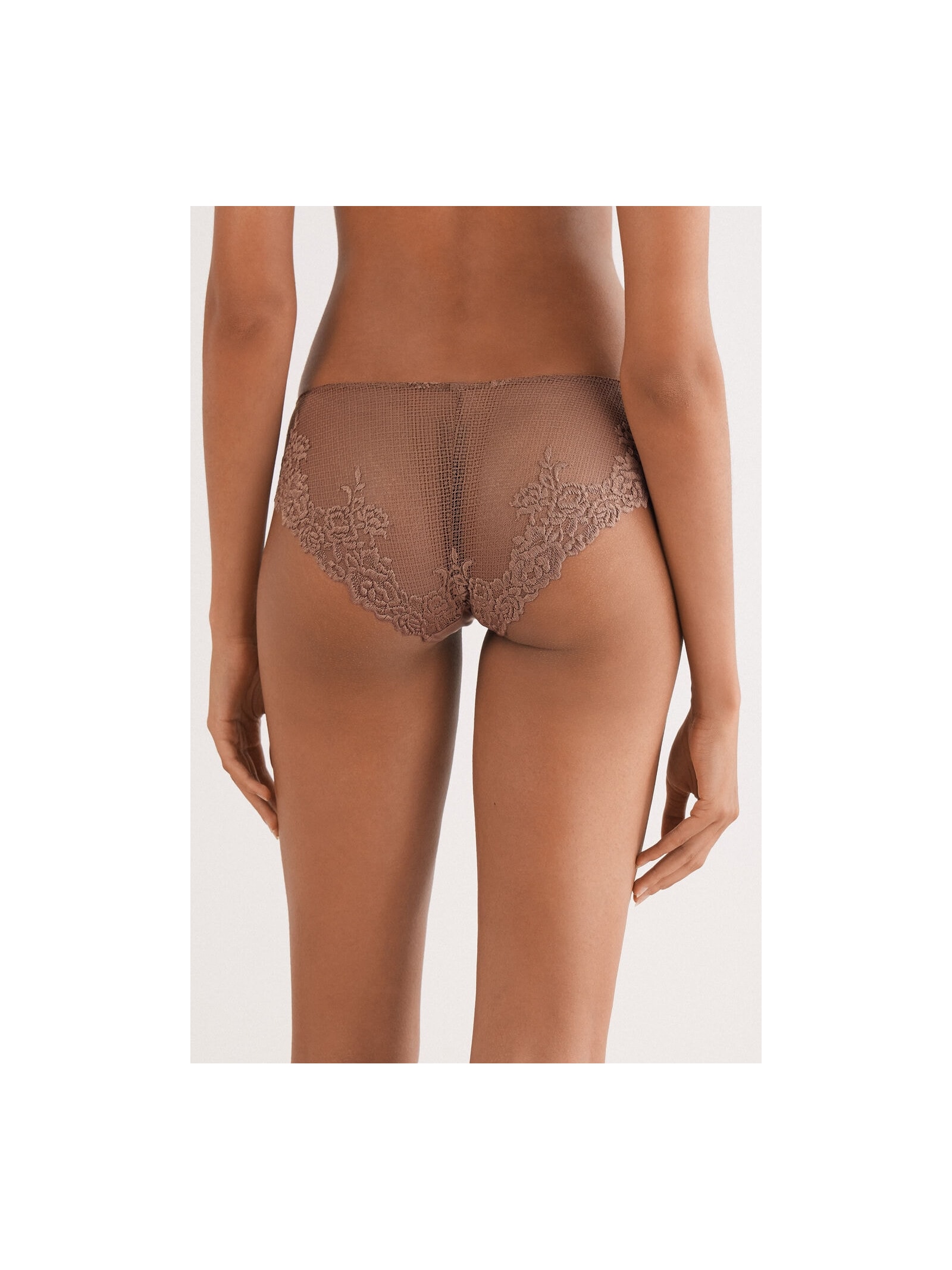 Calcinha Pretty Flowers Marrom Intimissimi