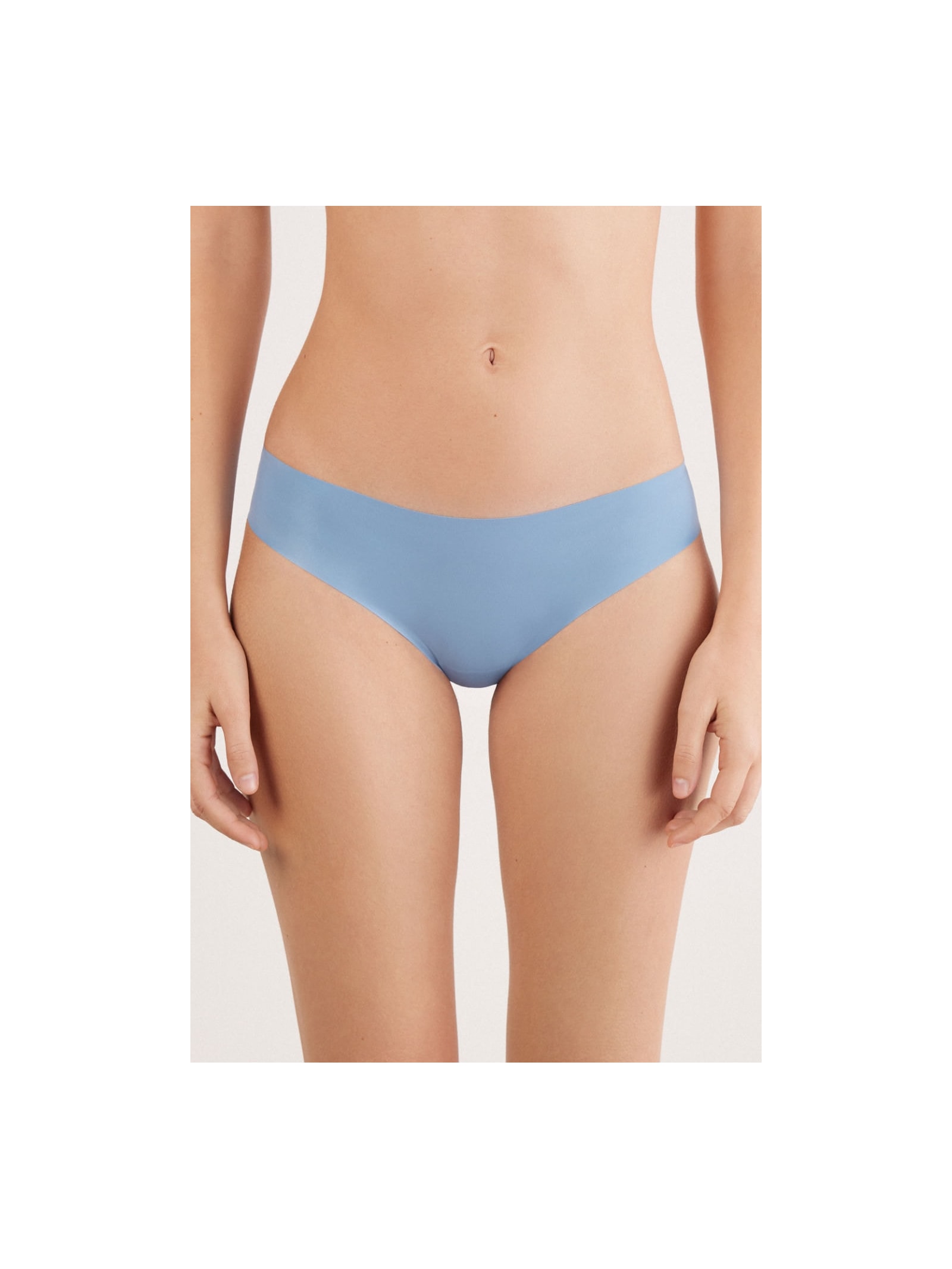 Calcinha Sem Costuras Em Microfibra Azul Intimissimi