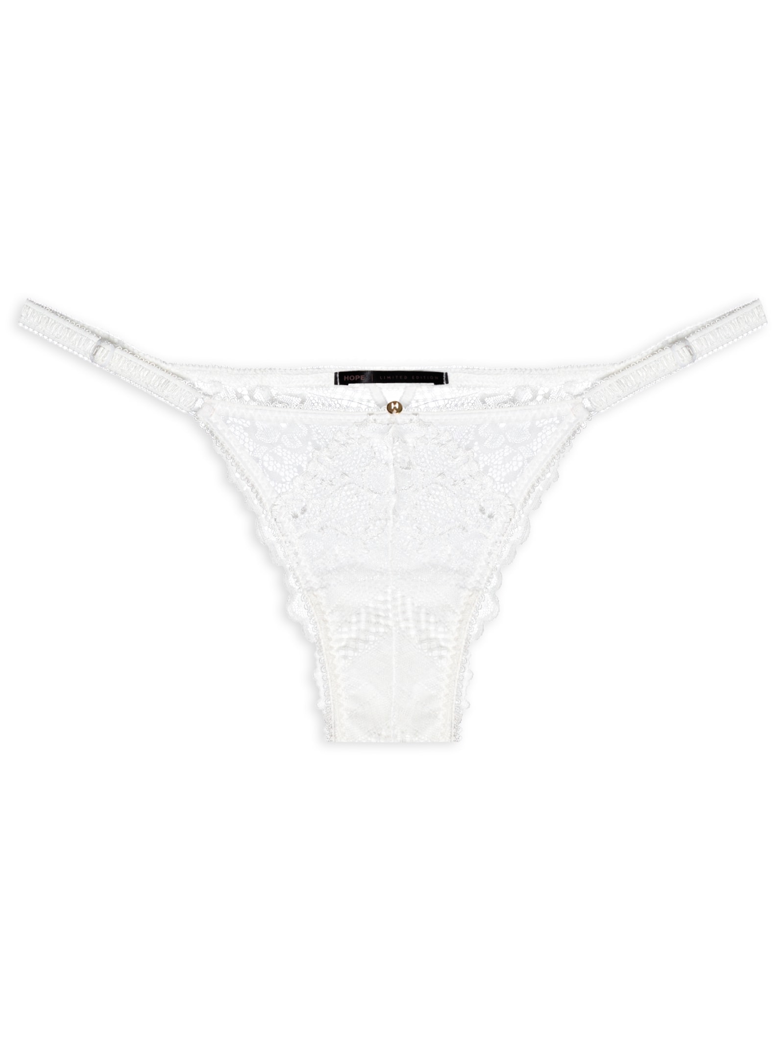 Calcinha String Biquíni Em Renda Branco Hope