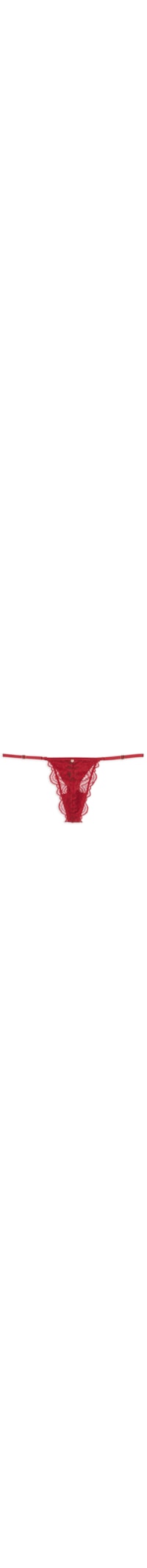 Calcinha String Fio Dental Em Microfibra - Vermelho