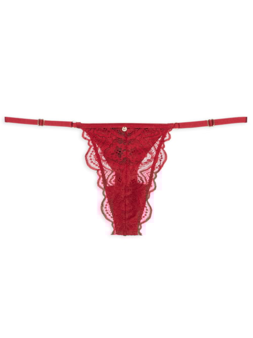 Calcinha String Fio Dental Em Microfibra – Vermelho