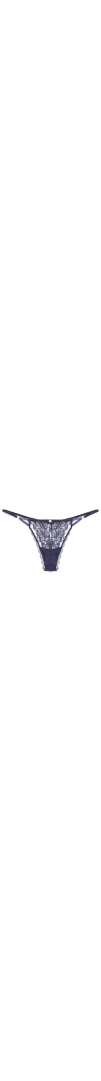 Calcinha String Fio Dental Em Renda - Azul
