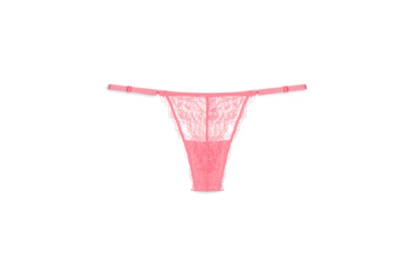 Calcinha String Fio Dental Em Renda - Rosa
